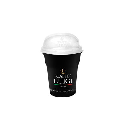Picture of PLASTIC CUP CAFFE' LUIGI 330ml Black 50pcs