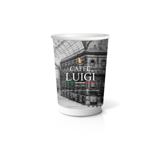 Εικόνα της DOUBLE WALL 12oz ΧΑΡΤΙΝΟ ΠΟΤΗΡΙ 25τεμ CAFFE' LUIGI